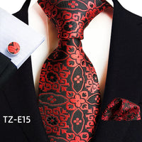 Royal Striped Paisley Ties For Men Luxury 8cm Necktie Pocket Square Cufflinks Gift Set Jacquard Weave Tie Suit Accessories
