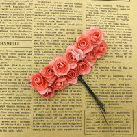 144PCS 1.5 cm Artificial Mini Paper Rose Bouquet For Scrapbooking For Wedding Party Decoration Cheap Artificial Rose Flowers
