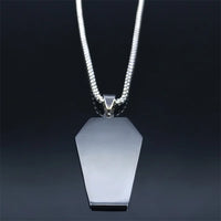 New fashionable punk DIG ME OUT coffin eye torn stainless steel pendant necklace accessory pendant sweater chain accessory