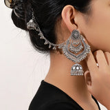 Fashionable Bohemian Tassel Earrings Bird Cage Bell Pendant Ethnic Style Dangle Earrings Elegant Personality Jewelry Accessories