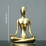 ERMAKOVA 12 Styles Abstract Art Ceramic Yoga Poses Figurine Porcelain Lady Figure Statue Home Yoga Studio Decor Ornament