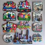Hong Kong Refrigerator Magnets Tourism wood PVC Resin Fridge magnet Decoration Victoria Harbour Convention and Exhibition Centre