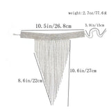 1 Piece Fashionable, Simple, Versatile Necklace, Luxurious Rhinestone Tassel Necklace, Sexy Bar And Nightclub