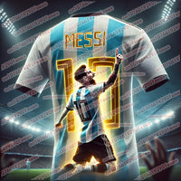 Messi Men's Celebration Commemorative Edition Sports T-shirt Quick Drying Breathable Comfortable Outdoor Daily Jersey