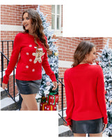 Christmas Knitted Pullover Sweater For Women 2025 Autumn And Winter New Fashion Casual Loose Sweater Womens Clothing