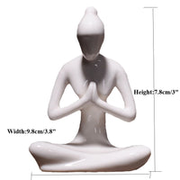 ERMAKOVA 12 Styles Abstract Art Ceramic Yoga Poses Figurine Porcelain Lady Figure Statue Home Yoga Studio Decor Ornament