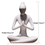 ERMAKOVA 12 Styles Abstract Art Ceramic Yoga Poses Figurine Porcelain Lady Figure Statue Home Yoga Studio Decor Ornament