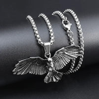 Fashionable Flying Eagle Animal Pendant Necklace Men's Personalized Motorcycle Rock Cycling Hip-Hop Trendy Jewelry