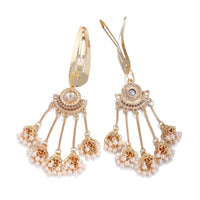 New Ethnic Indian Gold Color Crystal Long Tassel Hairpins Geometric Retro Hair Clips Girls Barrettes Slid Clip Fashion Jewelry