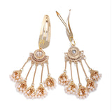 New Ethnic Indian Gold Color Crystal Long Tassel Hairpins Geometric Retro Hair Clips Girls Barrettes Slid Clip Fashion Jewelry