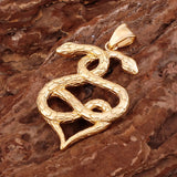 Stainless Steel Vikings Twin Snake Necklace Men's Punk Hip Hop Gold Steel Color Handmade Pendant Animal Serpent Jewelry Gift