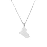 New fashion Iraqi Republic map Pendant Stainless steel necklace feminine personality geometric collarbone chain jewelry