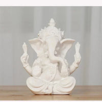 Handmade Sandstone Ganesha Buddha Elephant Statue Sculpture Figurine for Home Decoration  Living Room