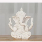 Handmade Sandstone Ganesha Buddha Elephant Statue Sculpture Figurine for Home Decoration  Living Room