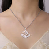 Dreamtimes Hebrew Star of David Necklaces Stainless Steel Hollow Hexagonal Star Necklace Box Chain Magen Jewish Chain Jewelry