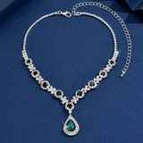 Ladies' fashionable and trendy design, water droplet necklace, jewelry suitable for dates, parties, holidays, gifts