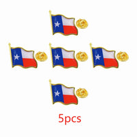 USA Texas State Flag Lapel Pin Metal Waving Badge Brooch Lapel Pin Clothing Hats Suit Travel Bags Accessories