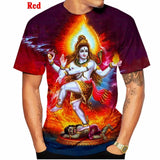 2022 New 3D Print Anime Fashion Lord Shiva Harajuku Short Sleeve T Shirts