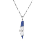 2024 new fashion stainless just Israel six stars map flag pendant necklace temperament everything collarbone chain birthday anni