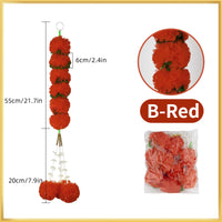 5-50 PCS Marigold Garland Wedding Diwali Decoration Day of the Dead Faux Garlands Wedding Garlands Indian Decor for Prayer Fest