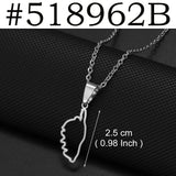 2025 New Arrivals Corsica Flag Pendant Necklaces Stainless Steel for Women Girls Sardinia Ethnic Jewelry #518762