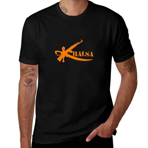 Khalsa AK47 T-Shirt anime figures football t shirt new edition graphic t shirt vintage mens designer clothes