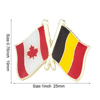 Flag Laple Pin Badge Brooch Canada friendship Ethiopia Ireland Brazil Pakistan Belgium Poland Germany Russia Philippines Finland