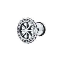 Punk Men's Trident Stud Earrings, Ancient Greek God Poseidon Neptune Earrings Stainless Steel Ear Gifts for Him Jewelry