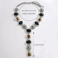 Large Heavy Chunky Necklace For Women Statement Vintage Fashion Jewelry Long Drop Daily Accessories Wholesale Holiday Gift MQ522