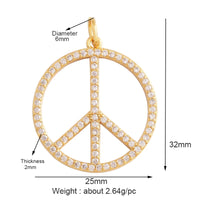 Peace Sign Feather Talisman Amulet Witch Religious Charm Pendant,MAMA Love Heart Wiccan Zircon Necklace Jewelry Findings L61