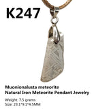 Natural Meteorite Material Specimen Muonionalusta Sky Iron Meteorite Necklace Iron Meteorite Pendant Men's Ladies Jewelry