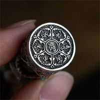 Six Character Great Bright Mantra Rotating Warp Cylinder Pendant Car Keychain For Men Women Jewelry Tassel Budda Beads Accessory