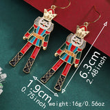 New Fashion Soldier King Pendant Earrings for Women Cute Animal Koala Rhinestone Bells Drop Earring New Year Holiday Jewelry