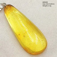 Natural Insect Amber Water Drop Pendant Flower Yellow Amber Insect Necklace Baltic Women Men Jewelry Stone AAAAAAA