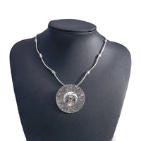 Ethnic Antique Silver Color Moon Choker Necklaces for Women Boho Turquoise Necklace Girls Party Jewelry Gifts