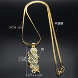 2024 New fashion St. Jude Tadao necklace Zircon copper religious pendant necklace temperament everything with stainless steel cl
