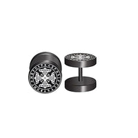 2pcs 18G 316L Stainless Steel Viking Rune Round Stud Earrings for Men Women, Cartilage Tragus Helix Earring Piercing Jewelry