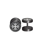 2pcs 18G 316L Stainless Steel Viking Rune Round Stud Earrings for Men Women, Cartilage Tragus Helix Earring Piercing Jewelry