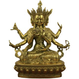 Copper Dignified Buddha Mother Bodhisattva Statue Piece Longevity Three Bronze Sculptures Statues