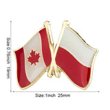 Flag Laple Pin Badge Brooch Canada friendship Ethiopia Ireland Brazil Pakistan Belgium Poland Germany Russia Philippines Finland