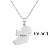 Anniyo Ireland Map Pendant Necklaces Éirinn Jewelry For Women Girls #350901B