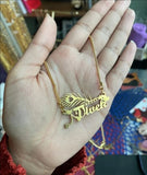 Custom Peacock Wings Name Necklace For Women Personalized Jewelry Personalized Stainless Steel Name Necklace For Her