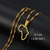 Anniyo Color Flag Nigeria Jamaica With Rhinestone Africa Maps Pendant Necklaces Ethnic Jewelry #122721