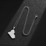 New fashion Iraqi Republic map Pendant Stainless steel necklace feminine personality geometric collarbone chain jewelry