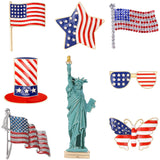 Enamel Statue of Liberty Brooches for Women Unisex Rhinestone American Flag Pins Banquet Party Backpack Gifts Jewelry Accessorie