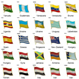 Flag Pins Country Flag Badge Flag Brooch National Flag Lapel Pin International Travel Pins Collections