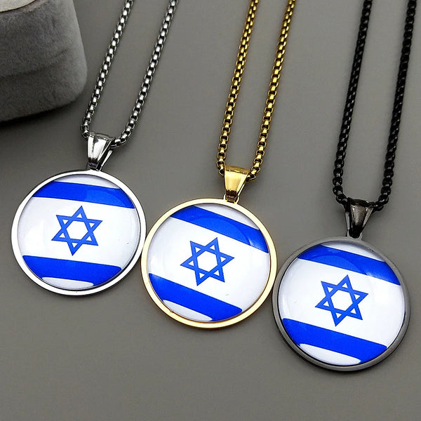 New fashionable Israeli Time gemstone round pendant necklace, versatile and personalized collarbone festival accessory for both