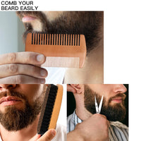 5pcs/set Beard Oil Balm for Men Beards Moisturizing Care Essential Oil for Promote Healthy Beards Growth Beard Styling Tool Kit