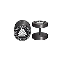 2pcs 18G 316L Stainless Steel Viking Rune Round Stud Earrings for Men Women, Cartilage Tragus Helix Earring Piercing Jewelry