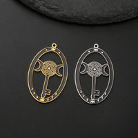 1pc Triple Moon Goddess Charms Stainless Steel Amulet Pendants Pray For You DIY Your Own Jewerly Wholesale Available